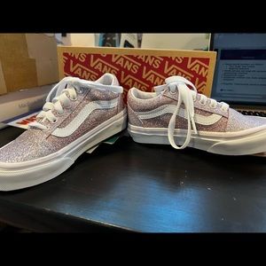 BNIB old Skool pink sparkly vans